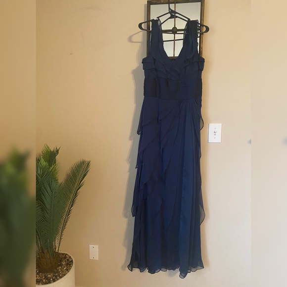 Adrianna Papell Chiffon Ruffle Gown - Picture 4 of 4